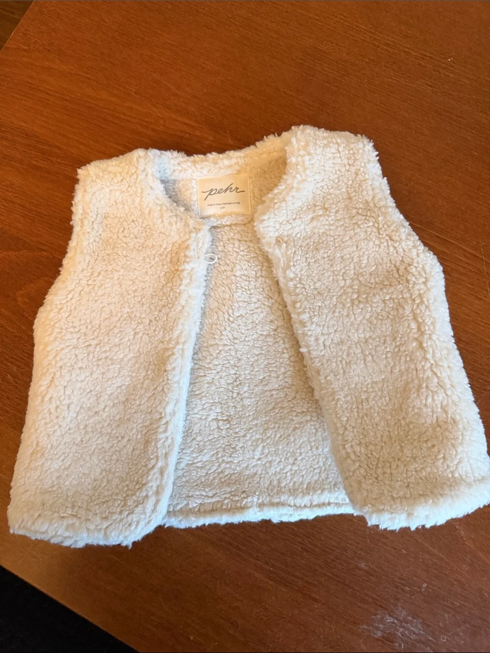 pehr Cream Plush Sherpa Vest for Kids
